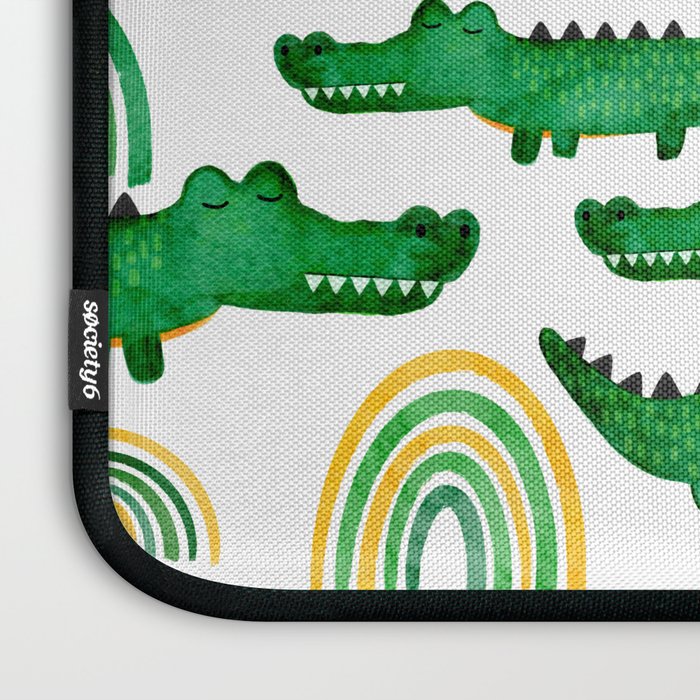 Watercolor Alligator Rainbows Laptop Sleeve Gallery Image 3