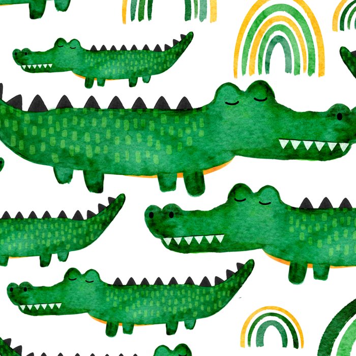 Watercolor Alligator Rainbows Coffee Mug Gallery Image 2