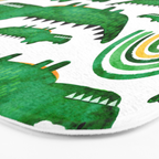 Watercolor Alligator Rainbows Bath Mat Gallery Image 3