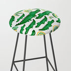 Watercolor Alligator Rainbows Stool Gallery Image 2