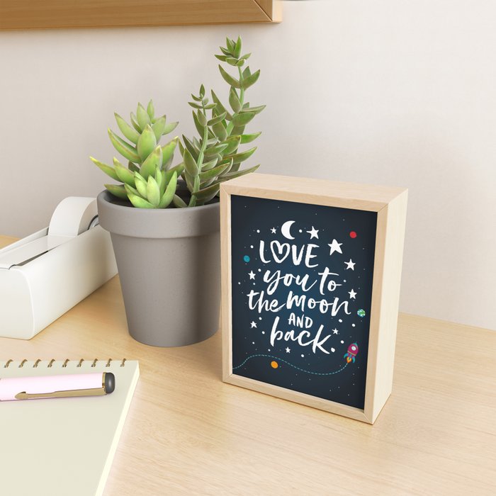 Love you to the moon and back Mini Art Print Gallery Image 2