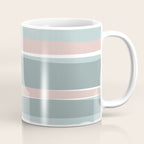 Festive, Abstract, Stripes Pattern, Pink, Green, White Coffee Mug Gallery Image 1