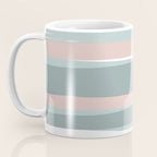Festive, Abstract, Stripes Pattern, Pink, Green, White Coffee Mug Gallery Image 3