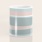 Festive, Abstract, Stripes Pattern, Pink, Green, White Coffee Mug Gallery Image 4