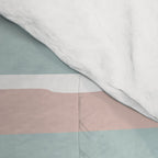 Festive, Abstract, Stripes Pattern, Pink, Green, White Comforter Gallery Image 4