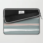 Festive, Abstract, Stripes Pattern, Pink, Green, White Laptop Sleeve Gallery Image 2