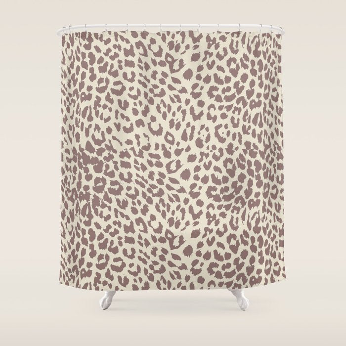 Light Tan Leopard Shower Curtain Gallery Image 1