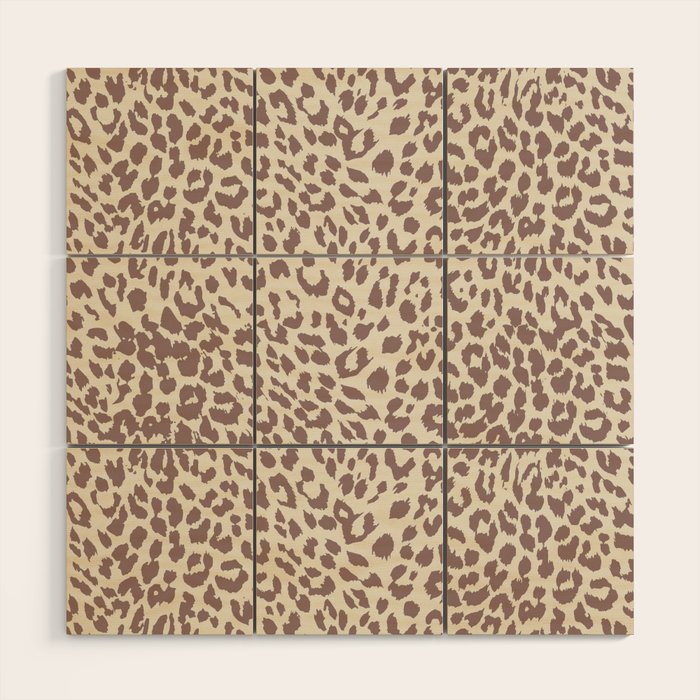 Light Tan Leopard Wood Wall Art Gallery Image 1