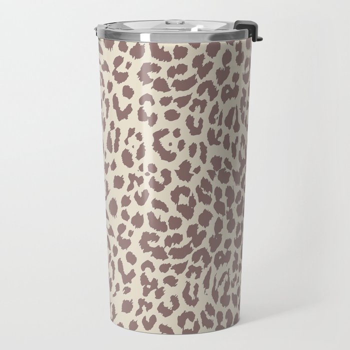 Light Tan Leopard Travel Mug Gallery Image 2