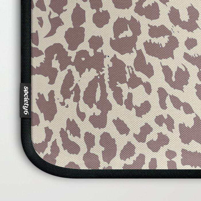 Light Tan Leopard Laptop Sleeve Gallery Image 3