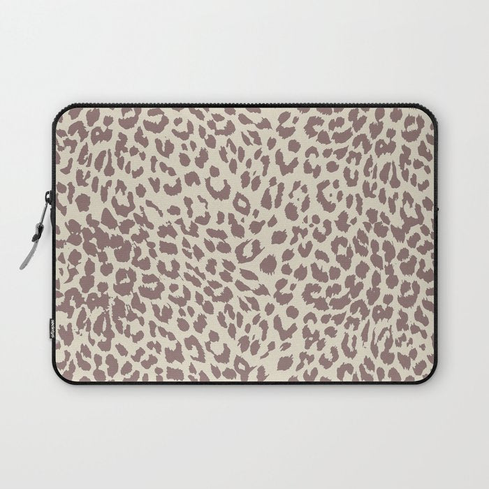 Light Tan Leopard Laptop Sleeve Gallery Image 1
