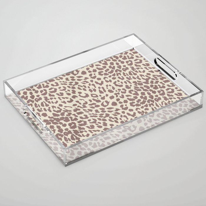 Light Tan Leopard Acrylic Tray Gallery Image 1