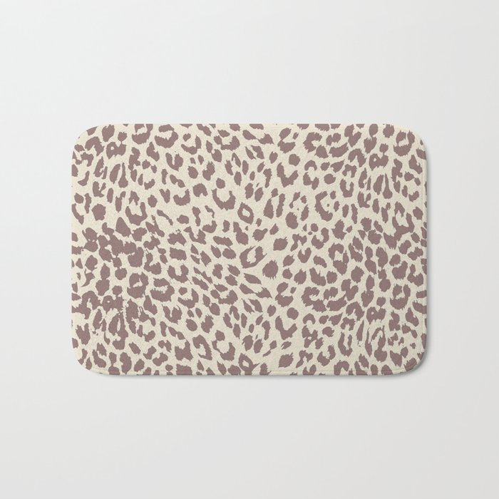 Light Tan Leopard Bath Mat Gallery Image 1