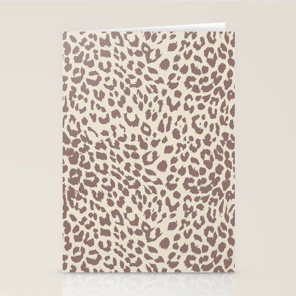 Light Tan Leopard Stationery Card Gallery Image 1
