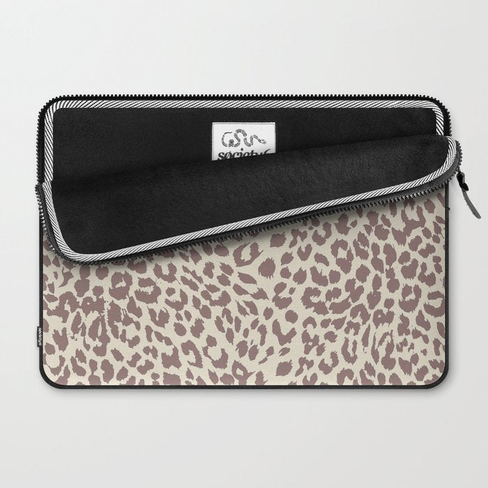 Light Tan Leopard Laptop Sleeve Gallery Image 2