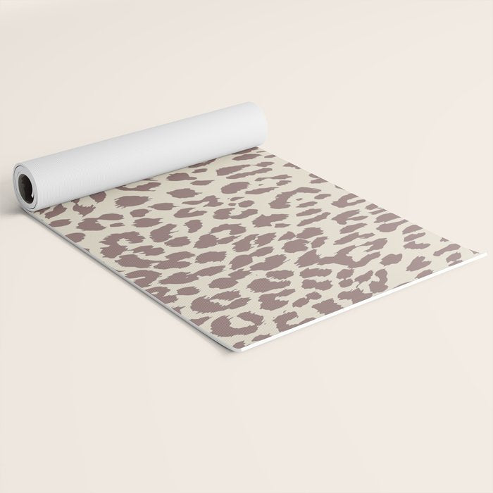Light Tan Leopard Yoga Mat Gallery Image 2