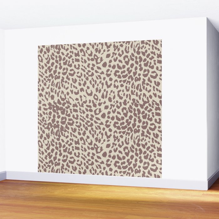Light Tan Leopard Wall Mural Gallery Image 2
