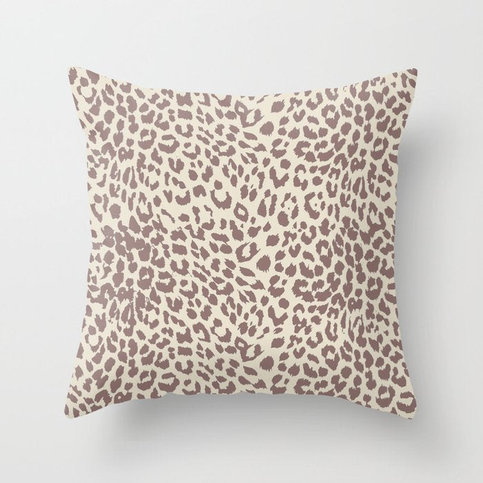 Light Tan Leopard Throw Pillow Gallery Image 1