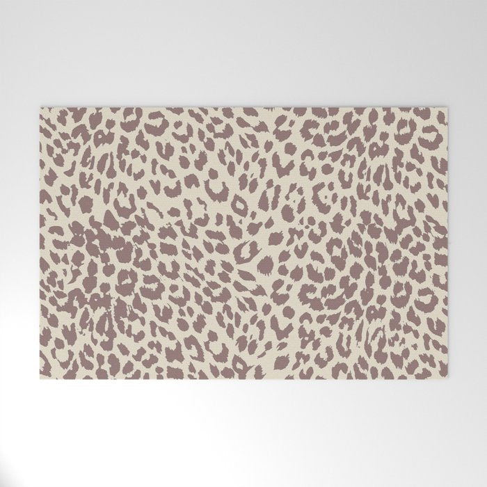Light Tan Leopard Welcome Mat Gallery Image 1