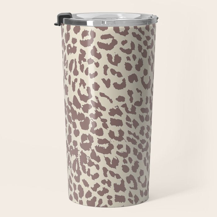 Light Tan Leopard Travel Mug Gallery Image 3