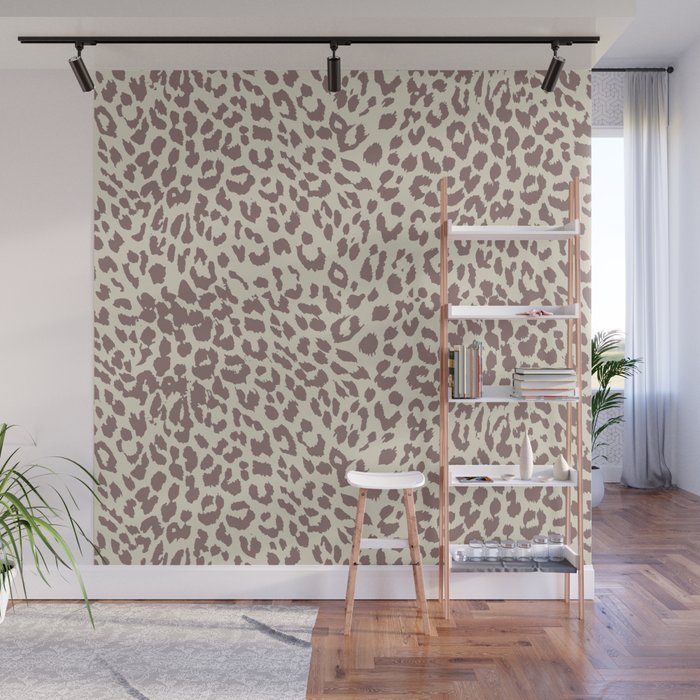 Light Tan Leopard Wall Mural Gallery Image 1