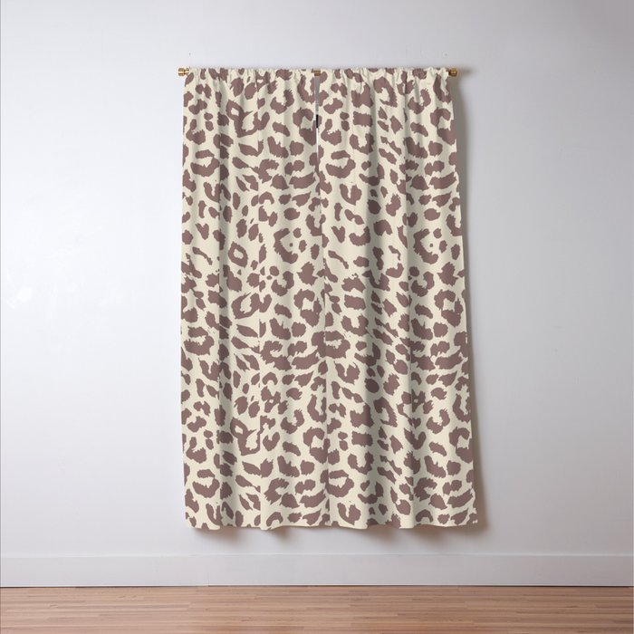 Light Tan Leopard Window Curtain Gallery Image 3