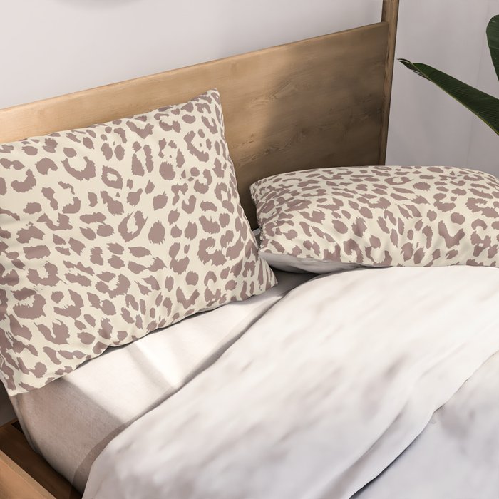 Light Tan Leopard Pillow Sham Gallery Image 2