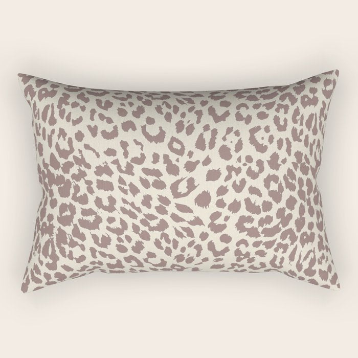 Light Tan Leopard Rectangular Pillow Gallery Image 2