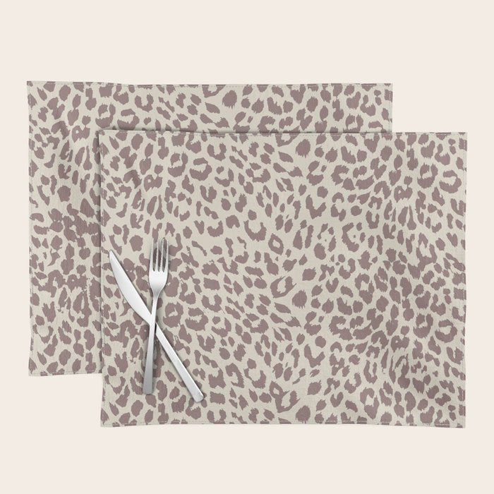 Light Tan Leopard Placemat Gallery Image 1