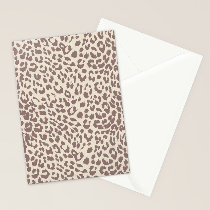 Light Tan Leopard Stationery Card Gallery Image 2