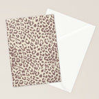 Light Tan Leopard Stationery Card Gallery Image 2