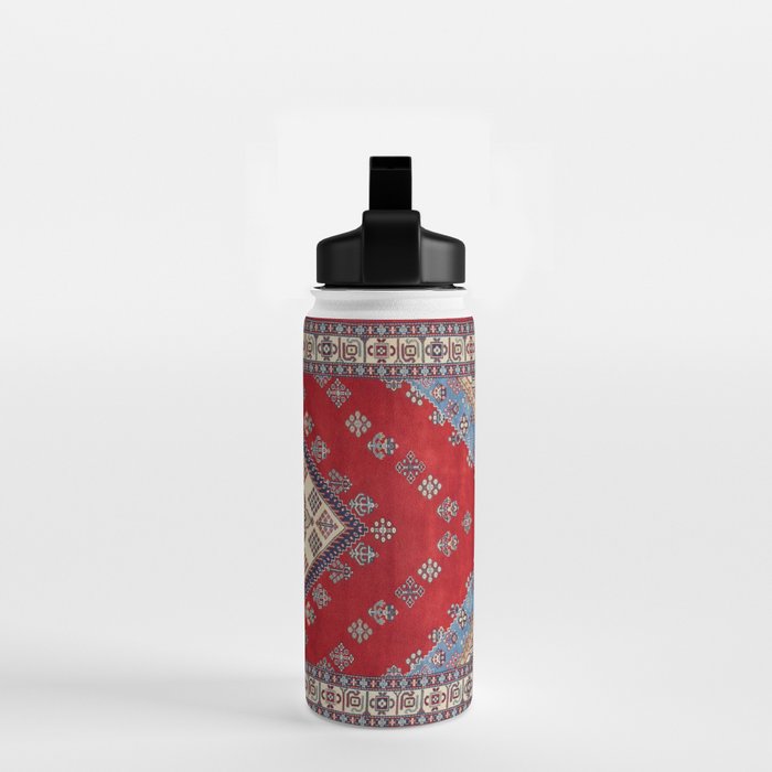 Red Diamond Blue Bluffs Kazak Persian Handmade Rugs  Water Bottle Gallery Image 2