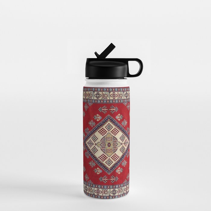 Red Diamond Blue Bluffs Kazak Persian Handmade Rugs  Water Bottle Gallery Image 1