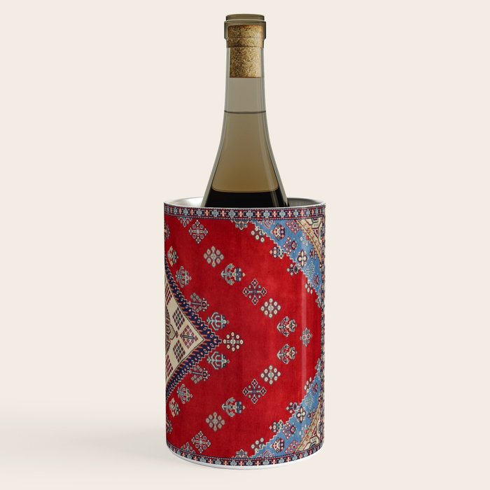Red Diamond Blue Bluffs Kazak Persian Handmade Rugs  Wine Chiller Gallery Image 3