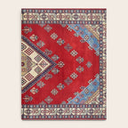 Red Diamond Blue Bluffs Kazak Persian Handmade Rugs  Notebook Gallery Image 4