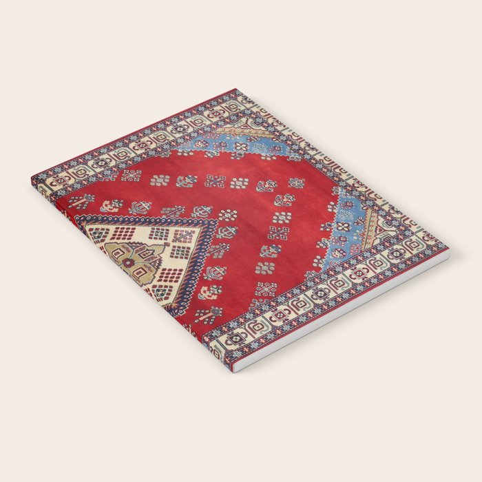 Red Diamond Blue Bluffs Kazak Persian Handmade Rugs  Notebook Gallery Image 2