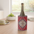 Red Diamond Blue Bluffs Kazak Persian Handmade Rugs  Wine Chiller Gallery Image 4
