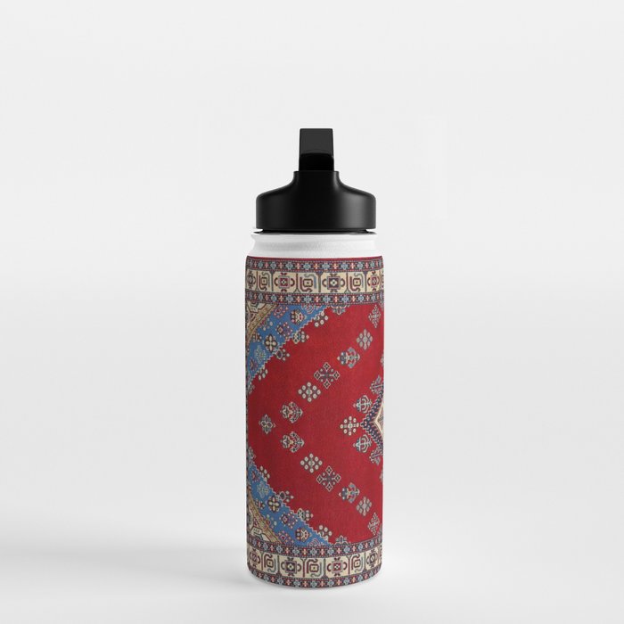 Red Diamond Blue Bluffs Kazak Persian Handmade Rugs  Water Bottle Gallery Image 3