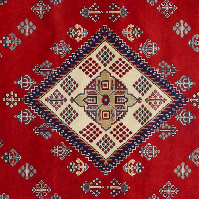 Red Diamond Blue Bluffs Kazak Persian Handmade Rugs  Coffee Mug Gallery Image 2