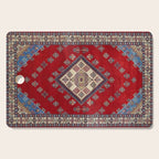 Red Diamond Blue Bluffs Kazak Persian Handmade Rugs  Cutting Board Gallery Image 1