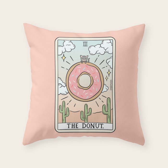 DONUT READING Throw Pillow Gallery Image 6
