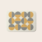 Circle pattern mid-century style Bath Mat Gallery Image 1