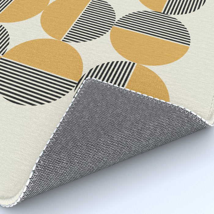 Circle pattern mid-century style Rug Gallery Image 4