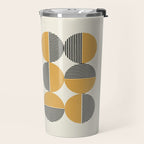 Circle pattern mid-century style Travel Mug Gallery Image 2