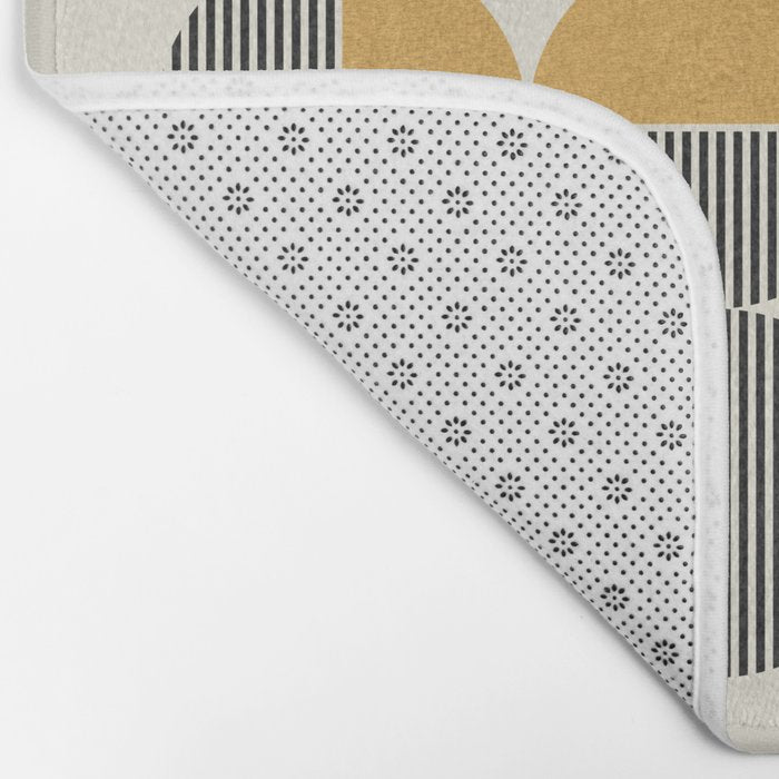 Circle pattern mid-century style Bath Mat Gallery Image 2