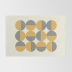 Circle pattern mid-century style Rug Gallery Image 2