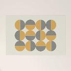 Circle pattern mid-century style Welcome Mat Gallery Image 1