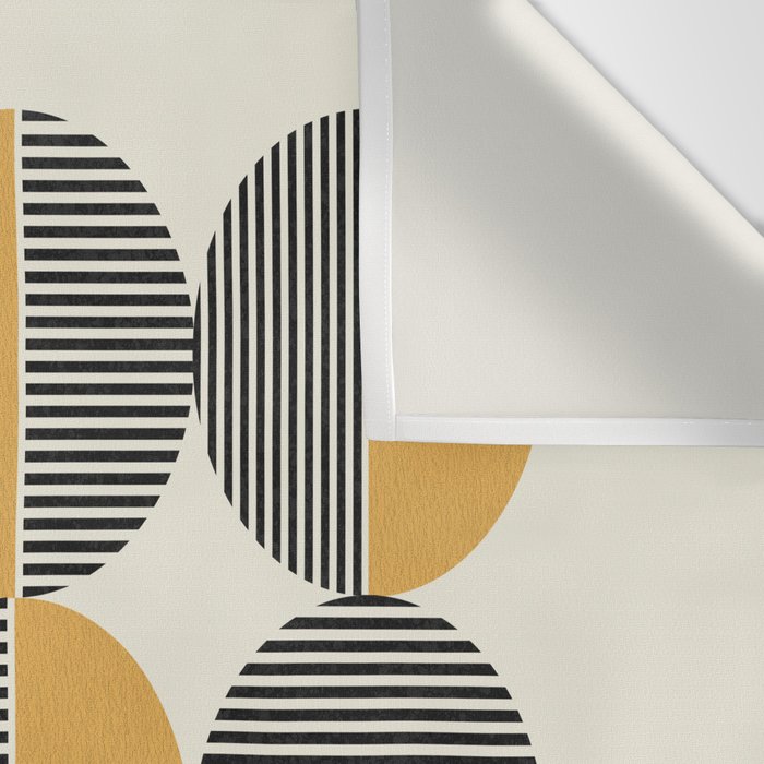 Circle pattern mid-century style Wall Tapestry Gallery Image 3