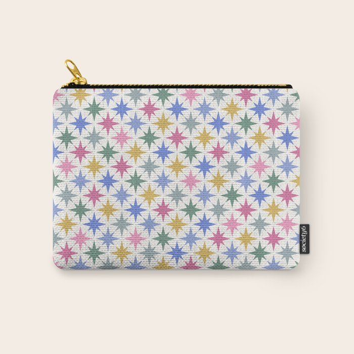 Starry Art Deco Pattern Multicolor II Carry All Pouch Gallery Image 1