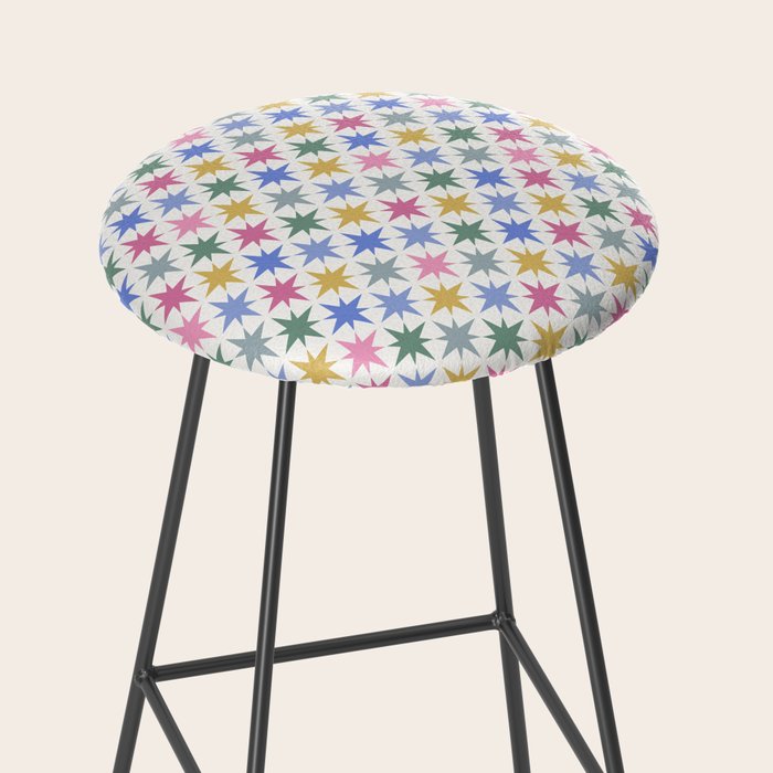 Starry Art Deco Pattern Multicolor II Stool Gallery Image 2